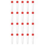 10mL Plastic Test Tubes - 20 Pack with Caps