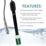 pH Meter Probe with Replacement BNC Connector
