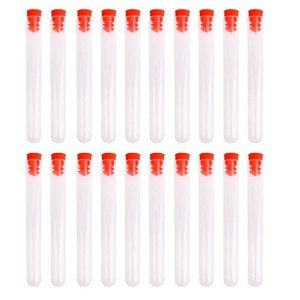 PUL FACTORY 35ml Plastic Test Tubes with Caps - 10 Pack