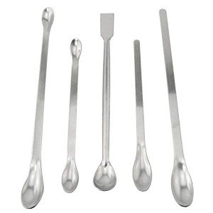 5PCS Stainless Steel Micro Scoop Lab Spoons