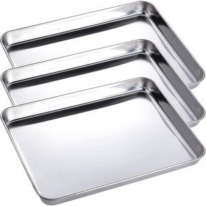 3-Piece Stainless Steel Dental Procedure Tray Set