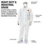 Tiger Tough Heavy Duty White Coveralls, 3X-Large - 25-Pack