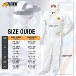 Tiger Tough Heavy Duty White Coveralls, 3X-Large - 25-Pack