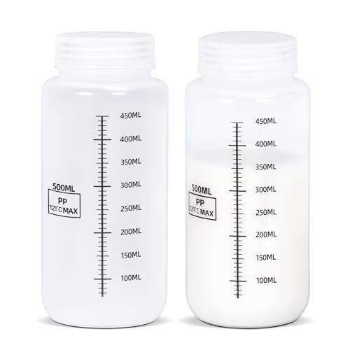 500ml Plastic Storage Bottles - Lab Grade (2 Pcs)