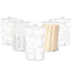 Clear Plastic Storage Jar with Lid - 4.25x6.5 Inch