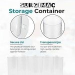 Clear Plastic Storage Jar with Lid - 4.25x6.5 Inch