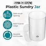 Clear Plastic Storage Jar with Lid - 4.25x6.5 Inch