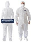 Hazmat Suits 5 Pack | Disposable Protective Coveralls