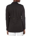 Women's Black Snap Front Lab Coat - 28
