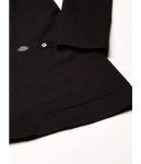 Women's Black Snap Front Lab Coat - 28