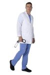 Logan Men's Mid-Length 6-Pocket Lab Coat