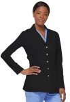 Women's Black Snap Front Lab Coat - 28