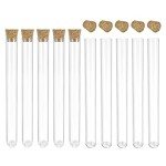 10 Pack of Plastic Test Tubes with Cork Stoppers