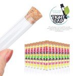 30 Clear Plastic Test Tubes with Cork Stoppers