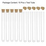 10 Pack of Plastic Test Tubes with Cork Stoppers