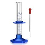 10ML Thick Glass Graduated Cylinder with Bumper Guards