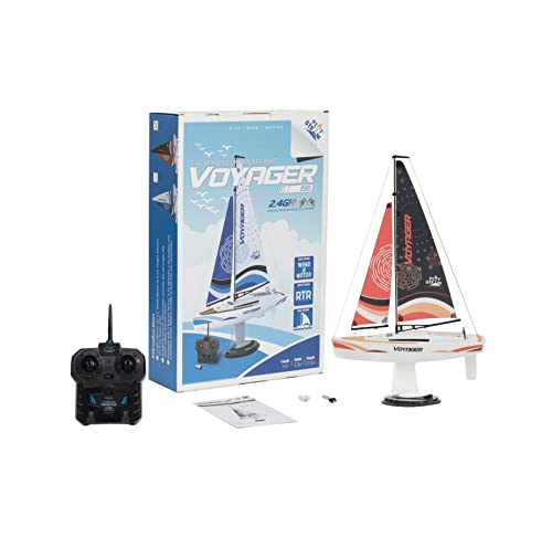 PLAYSTEAM Voyager 280 2.4GHz RC Sailboat - Red