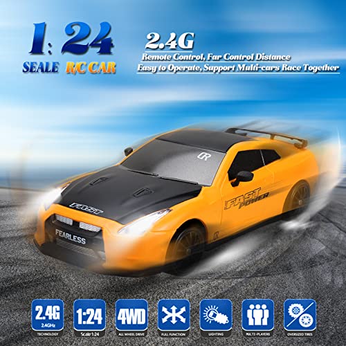 1/24 Scale 4WD RC Drift Car with Lights