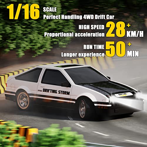 1:16 Scale 4WD RC Drift Car with LED Lights