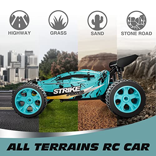 Tecnock RC Car, 1:18 20 KM/H 2WD, Blue