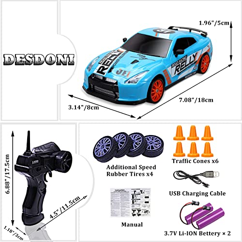 High Speed RC Drift Car - 1:24 Scale - LED Lights