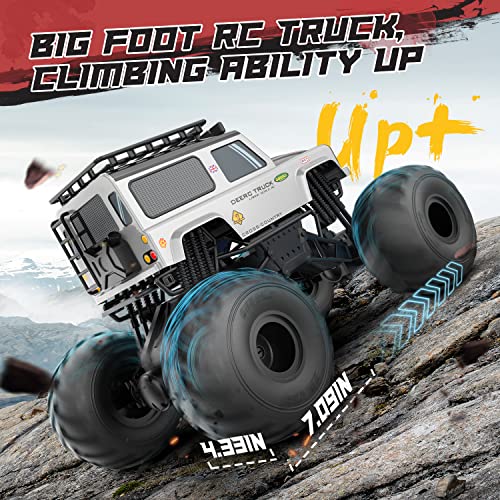 DEERC 1:6 Scale RC Monster Truck with LED Lights