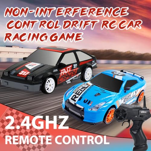 AGNEVE 1:24 RC Drift Car - LED Lights - Remote Control - 2.4GHz