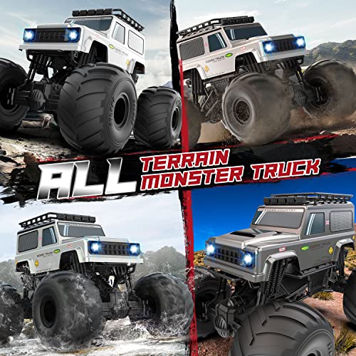 DEERC 1:6 Scale RC Monster Truck with LED Lights