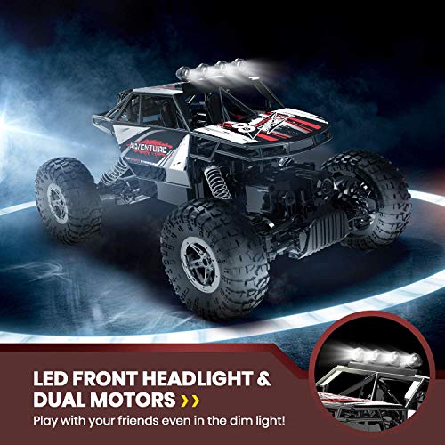 DEERC DE45 RC Cars 1:14 Monster Truck, LED Headlight