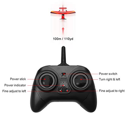 Hawk’s 2-Channel Remote Control Airplane - Red