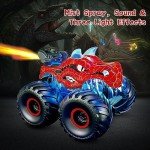 RC Dinosaur Car: Spray, Light, Sound, 2 Batteries