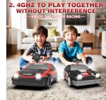 YUAN PLAN Mini RC Drift Car, 1:24 High-Speed Race Toy (Red)