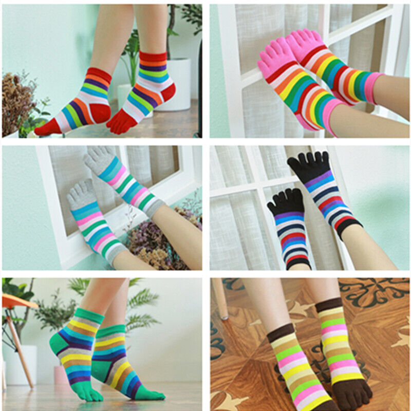 Women's Five Finger Toe Cotton Socks