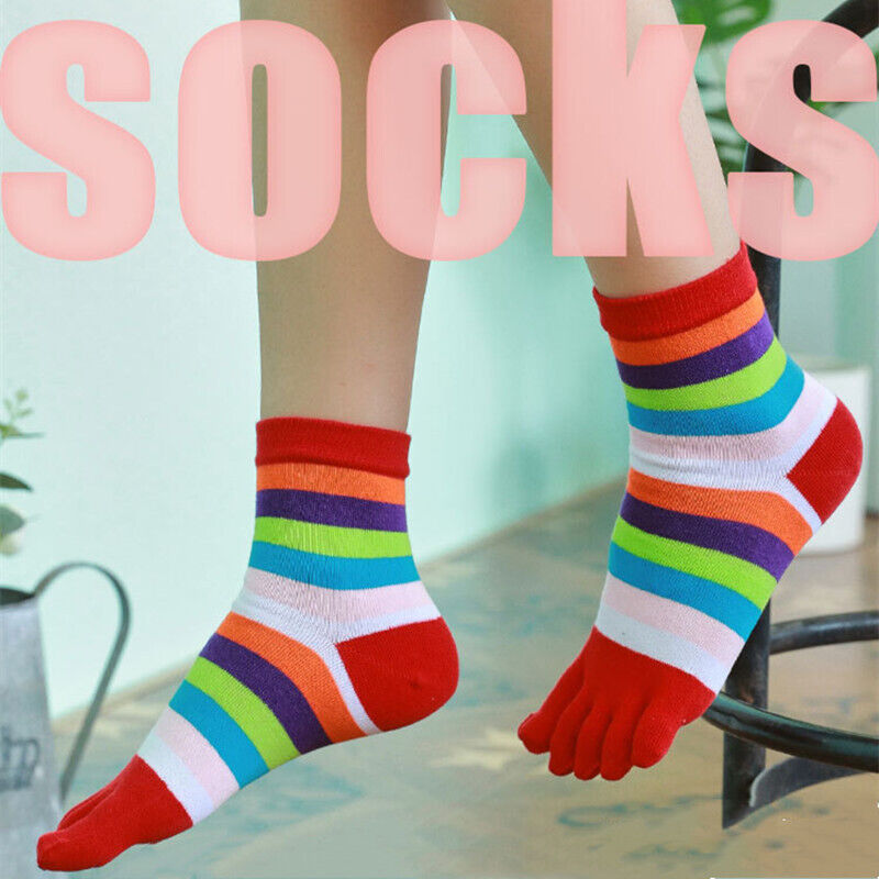 Women's Five Finger Toe Cotton Socks