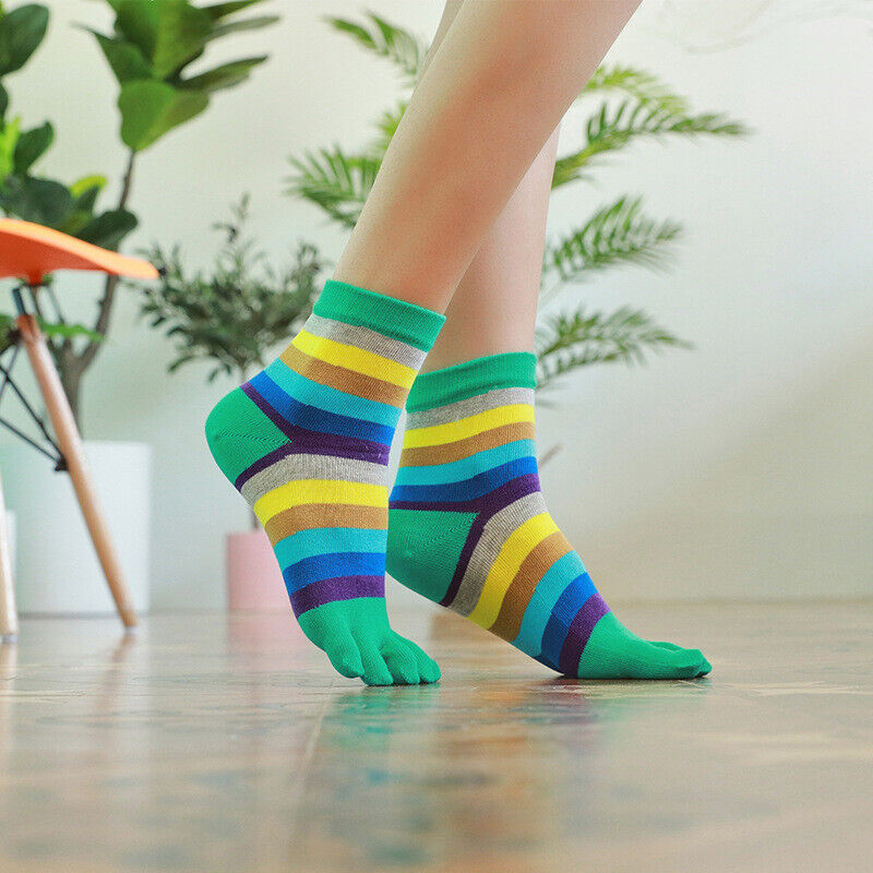 Women's Five Finger Toe Cotton Socks