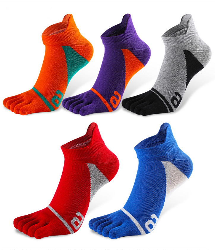 Men's Athletic Five Finger Toe Socks - 5-6 Pairs