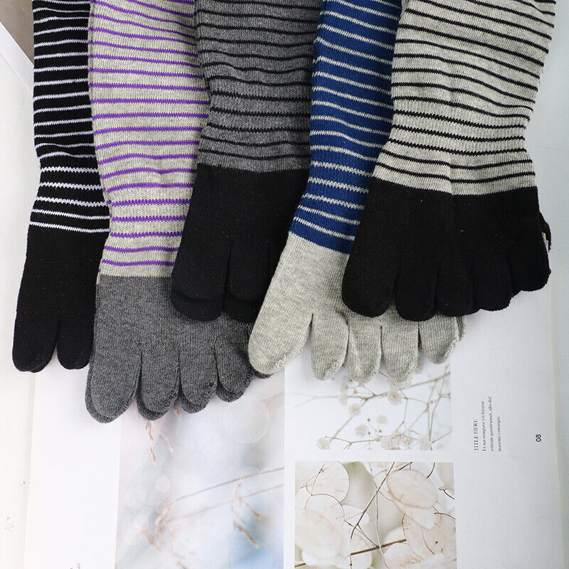 Women's Striped Cotton FiveFinger Socks
