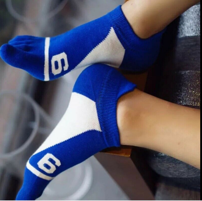 Men's Multicolor Five Finger Ankle Socks - 5 Pack