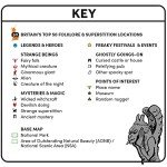 Great British Folklore & Superstition Map | Folklore Map & Guide | Marvellous Maps | Mythology | Funny Gift | British Mythology