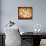 Meishe Art Vintage Old World Map Poster Print Art 1733 Nautical Sailing Ship Map Home Wall Decor(45.7cm x 40.9cm) [Unknown Binding]