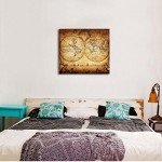 Meishe Art Vintage Old World Map Poster Print Art 1733 Nautical Sailing Ship Map Home Wall Decor(45.7cm x 40.9cm) [Unknown Binding]