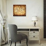 Meishe Art Vintage Old World Map Poster Print Art 1733 Nautical Sailing Ship Map Home Wall Decor(45.7cm x 40.9cm) [Unknown Binding]