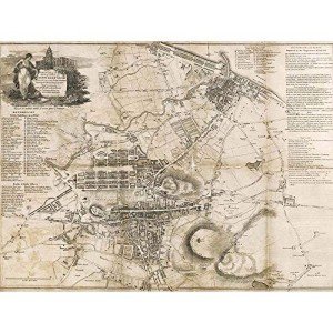 Wee Blue Coo Strangers Guide Old Map Edinburgh Leith Art Print Poster Wall Decor 12X16 Inch