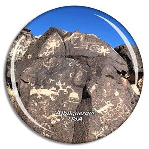 Weekino USA America Petroglyph National Monument Albuquerque Fridge Magnet Travel Souvenir City Collection 3D Crystal Glass Gift Strong Refrigerator Sticker