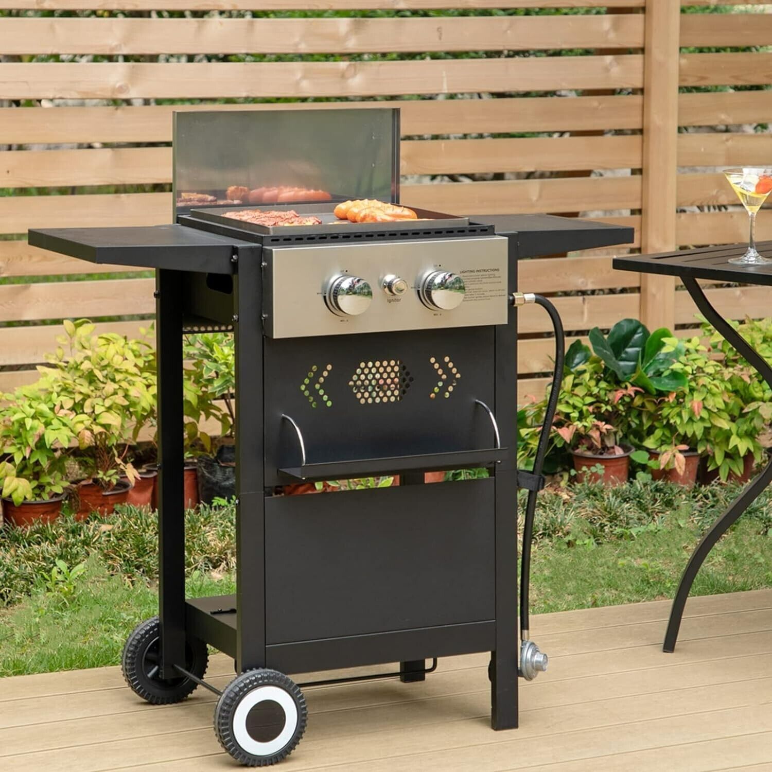 2-Burner Outdoor Gas Grill and Griddle Combo
