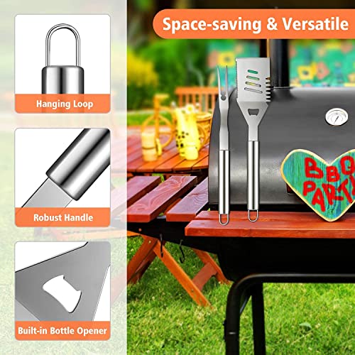 27PCs Stainless Steel BBQ Grill Tools Set, Grilling Kit
