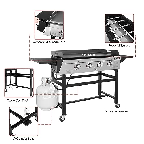 Royal Gourmet 4-Burner Flat Top Gas Grill