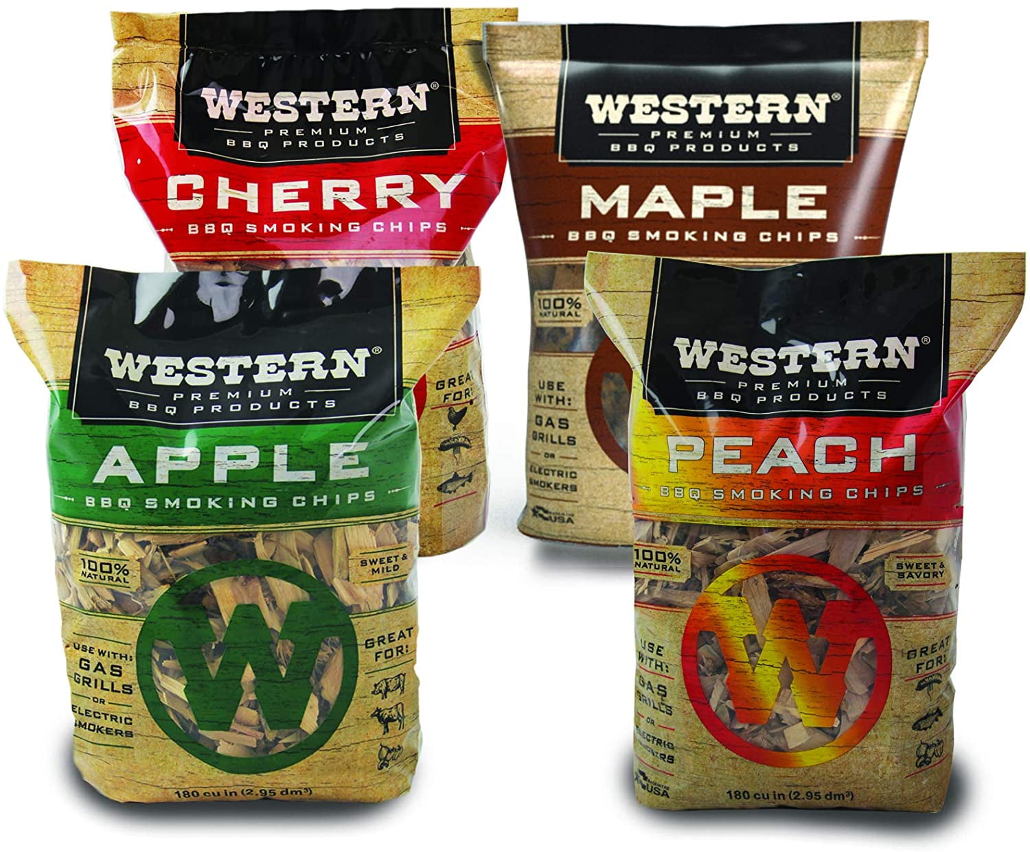 Western BBQ Smoking Chips - 4 Pack