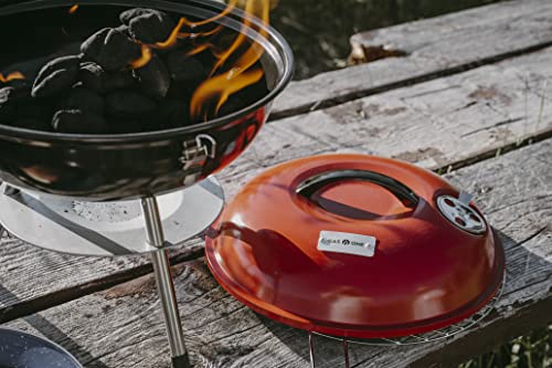 Portable Dual Venting BBQ Grill with 3-Point Lid Lock