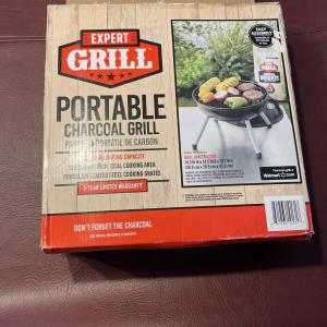 Portable Charcoal Grill - 14.5'' Expert Grill, Black